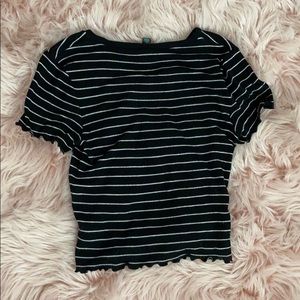 Black striped top
